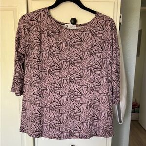Always a.line Women's Purple Patterned Top